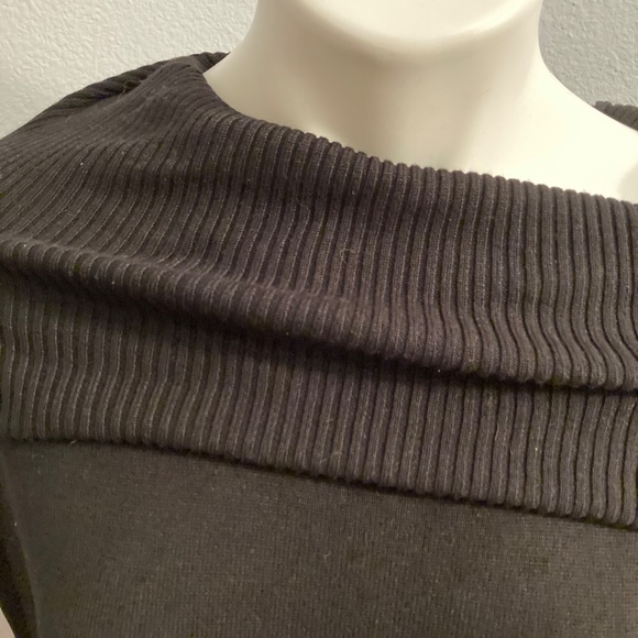 LAST CHANCE! Boston Proper Black Cowl Neck Fringe Sweater - Picture 4 of 7